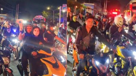 Un grupo de motociclistas salió de Selva Mágica y se reunió en Avenida Washington y Federalismo en Guadalajara donde ya lo esperaban otros grupos de motociclistas. ESPECIAL