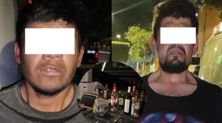 Los detenidos son Brayan “N”, de 27 años y Carlos Martín “N”, de 32, quienes quedaron a disposición del Ministerio Público. ESPECIAL / POLICÍA DE GDL